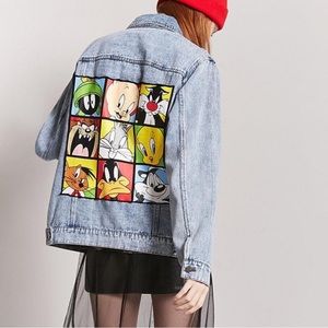 Looney Tunes Denim Jacket Size S